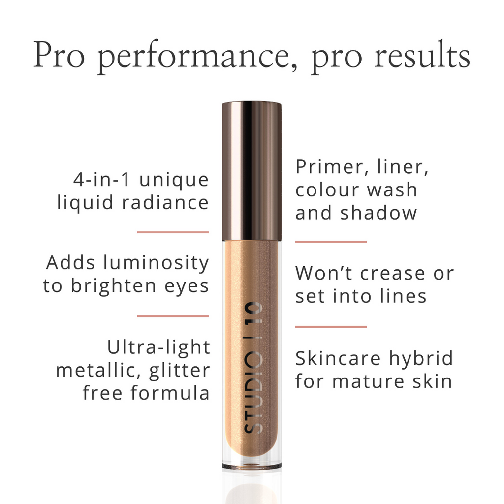 Liquid Foil I-radiance Eyeshadow for Mature Skin | Makeup for Older Women by Studio 10