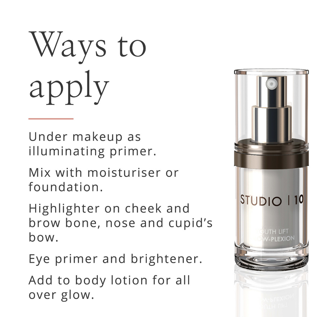 Skin Lift Glow-plexion Primer & Highlighter by Studio10 | Hydrating Primer Makeup for Older Women