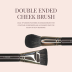 Double Ended Vegan Blusher & Bronzer Brush