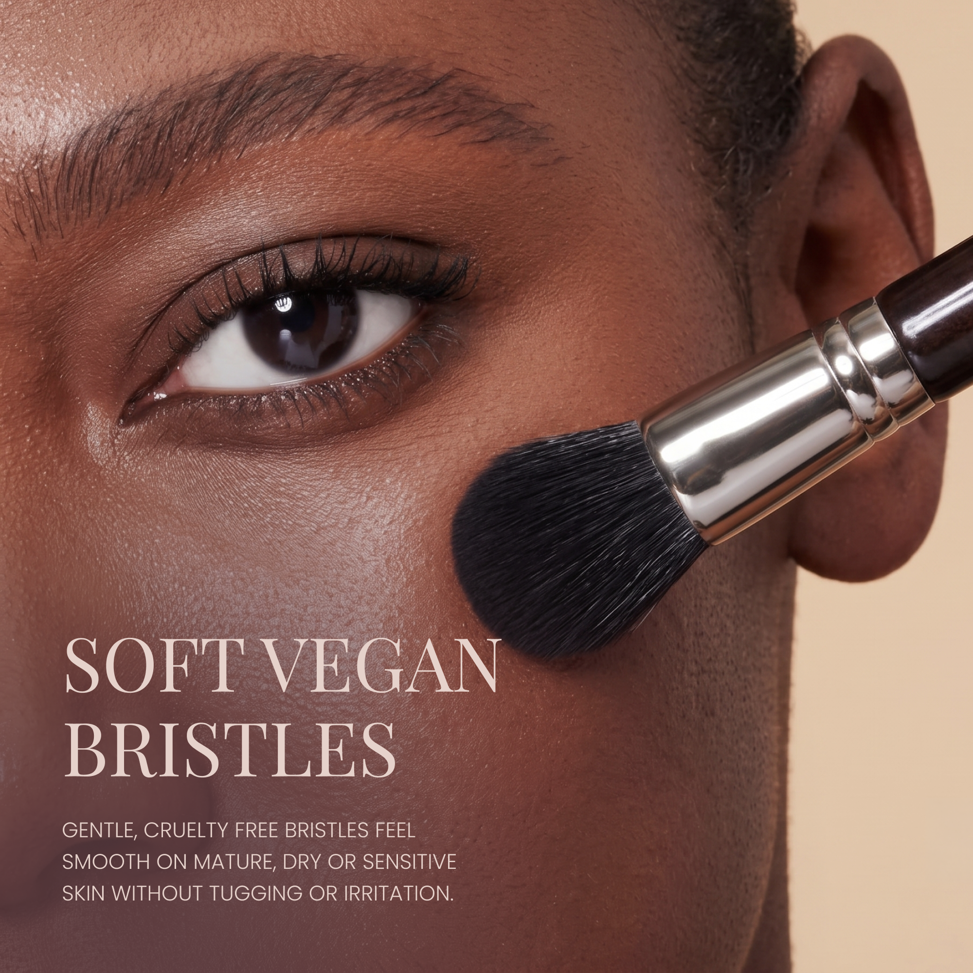 Double Ended Vegan Blusher & Bronzer Brush