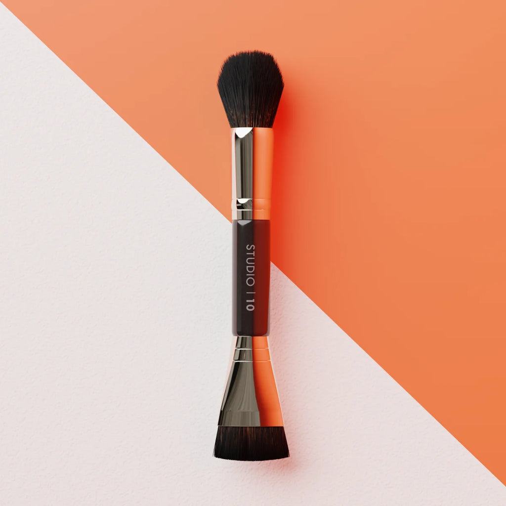 Double Ended Vegan Blusher & Bronzer Brush