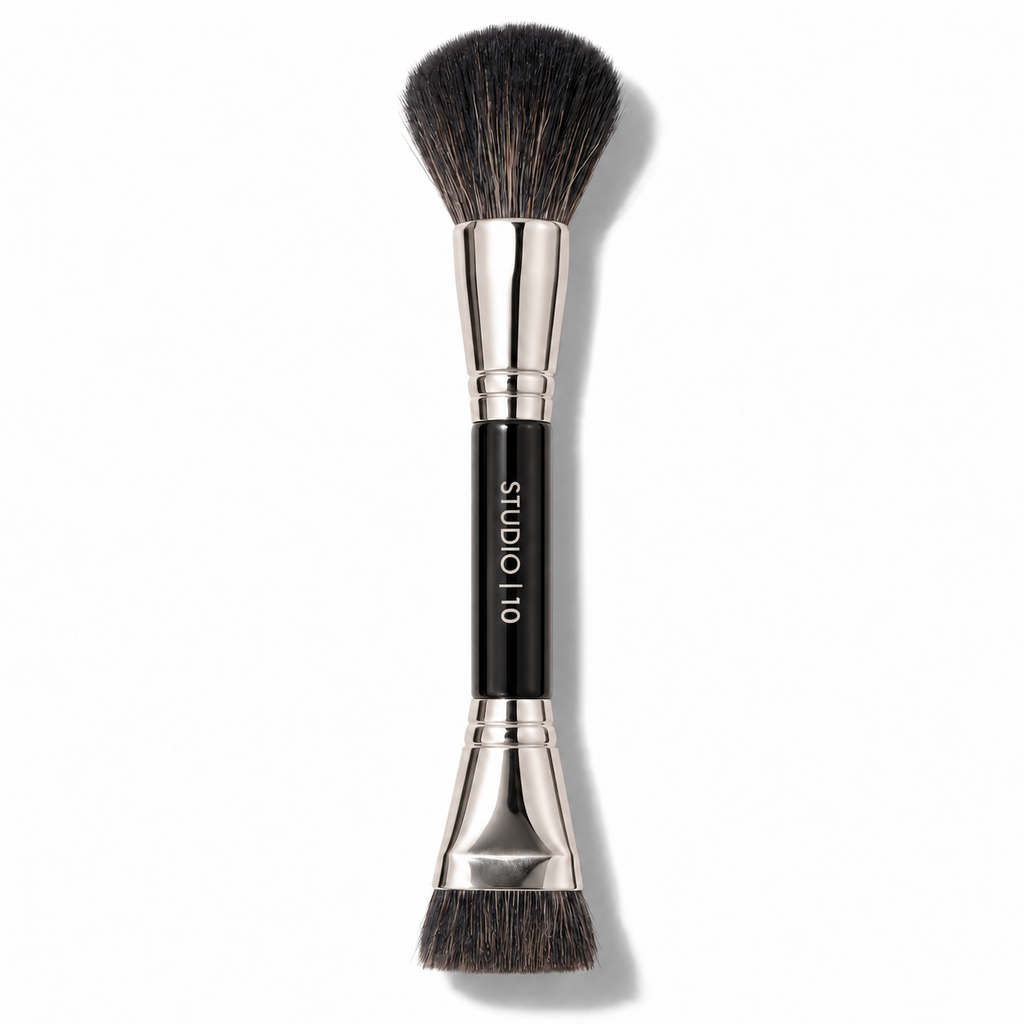 Double Ended Vegan Blusher & Bronzer Brush