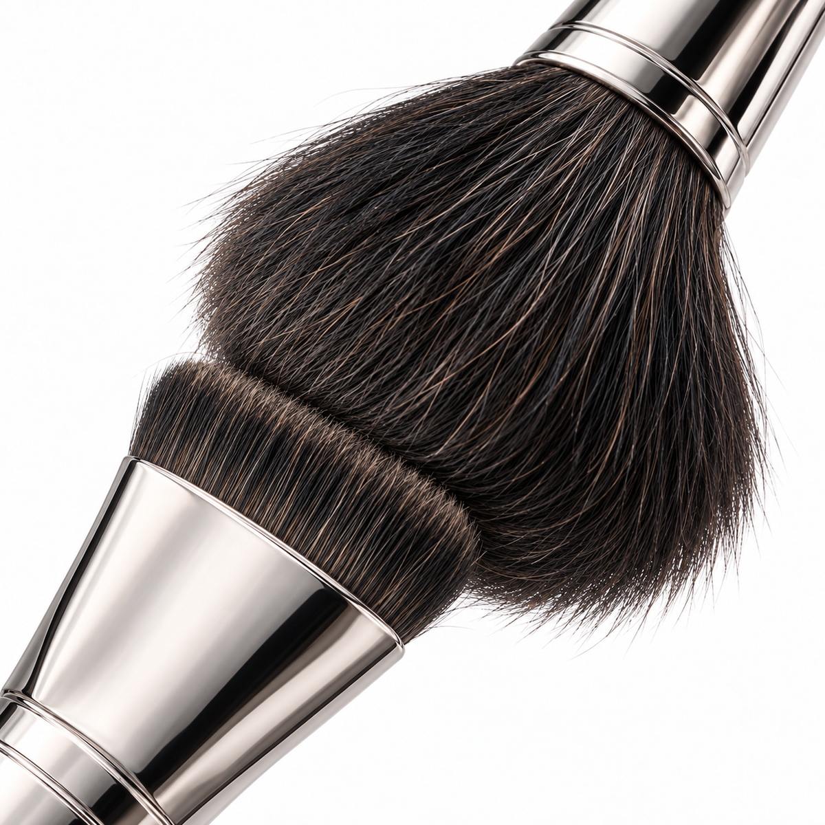 Double Ended Vegan Blusher & Bronzer Brush