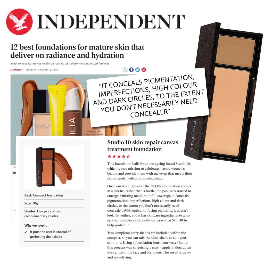 Skin Repair Perfect Canvas Treatment Foundation SPF30 by Studio10 | The Best Foundation for Mature Skin