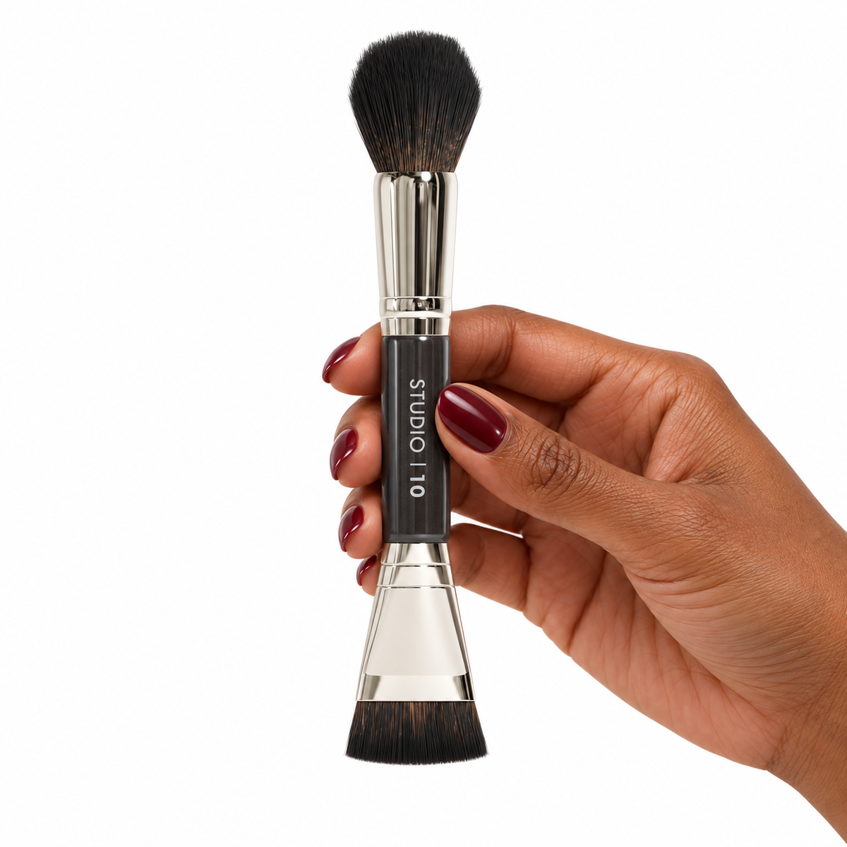 Double Ended Vegan Blusher & Bronzer Brush